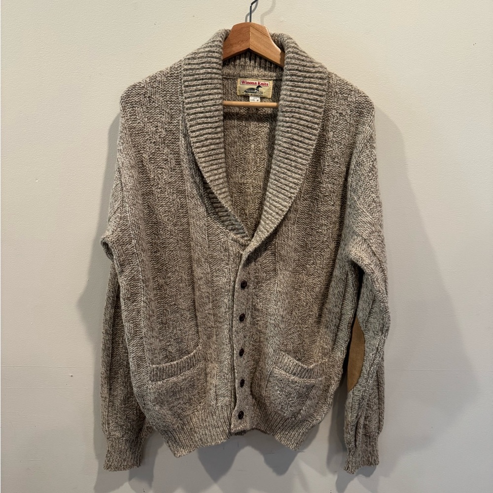 Minnesota Made Vintage Wool Cable Knit Grandpa Cardigan Sweater
